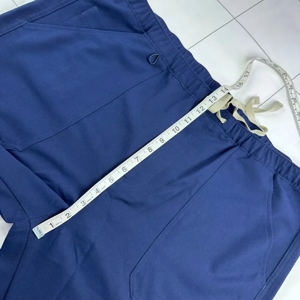 Figs Cairo Cargo Scrub Pants Mens XXL Tall Navy Blue Medical Pockets Drawstring